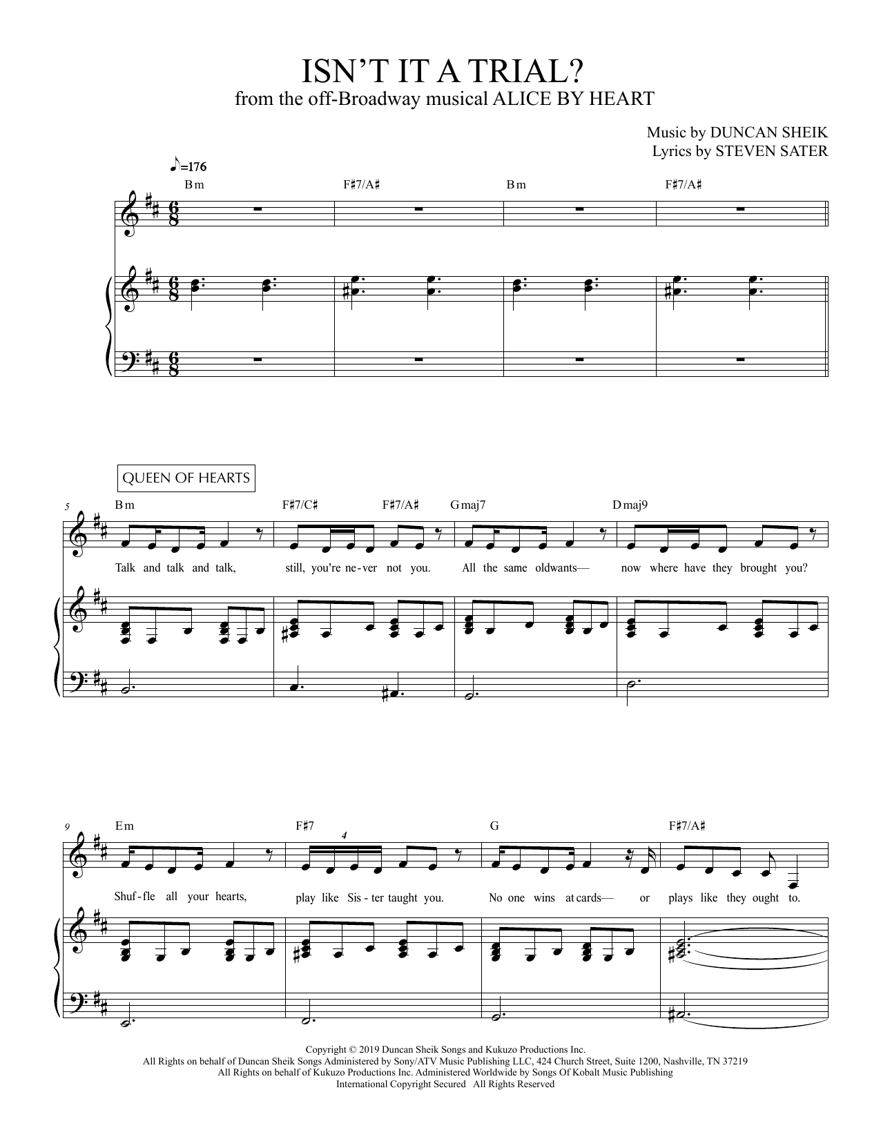 Download Duncan Sheik and Steven Sater Isn't It A Trial? (from Alice By Heart) Sheet Music