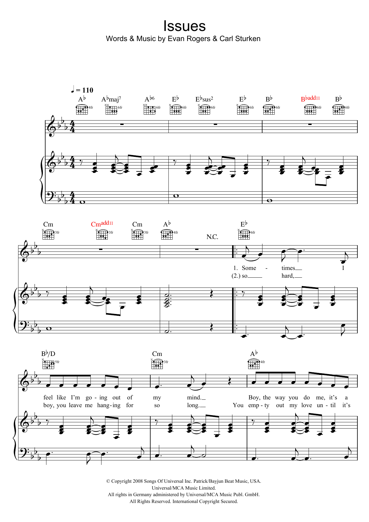 Download The Saturdays Issues Sheet Music