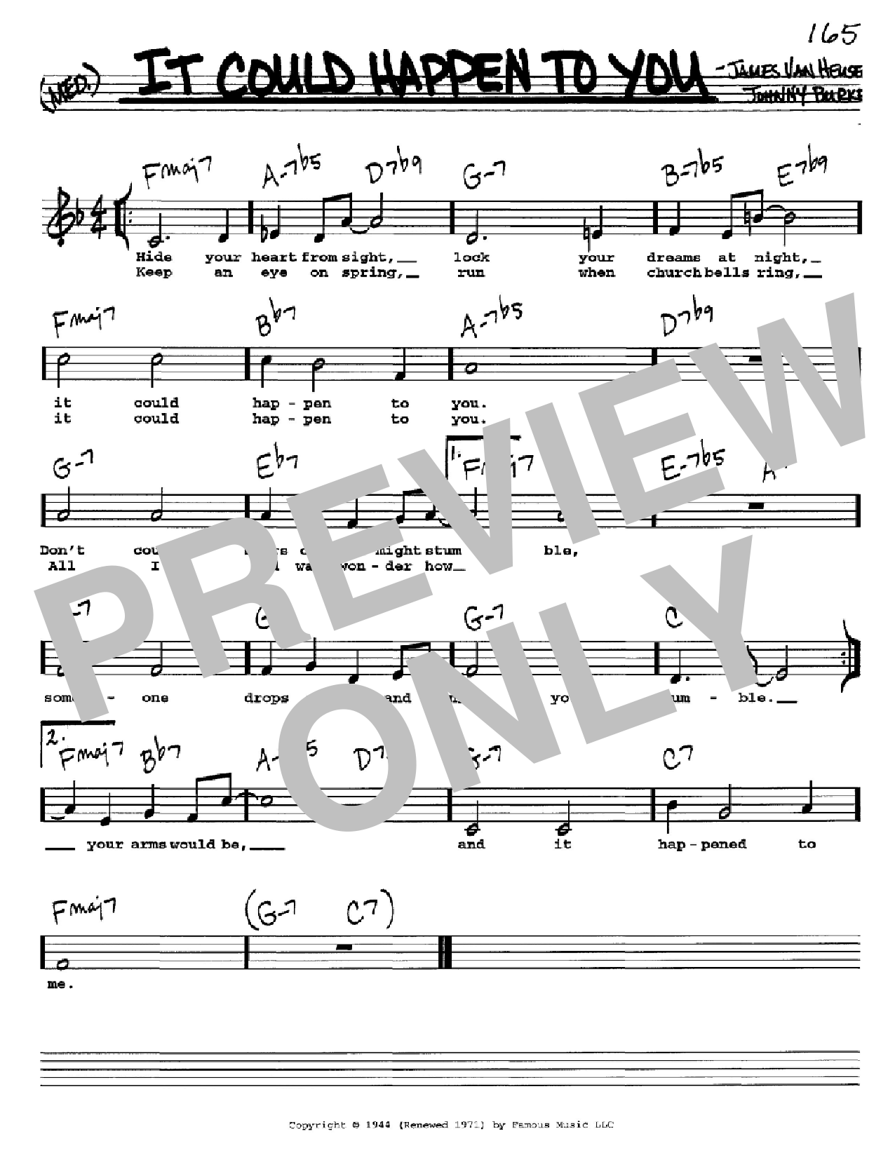 Download Frank Sinatra It Could Happen To You Sheet Music
