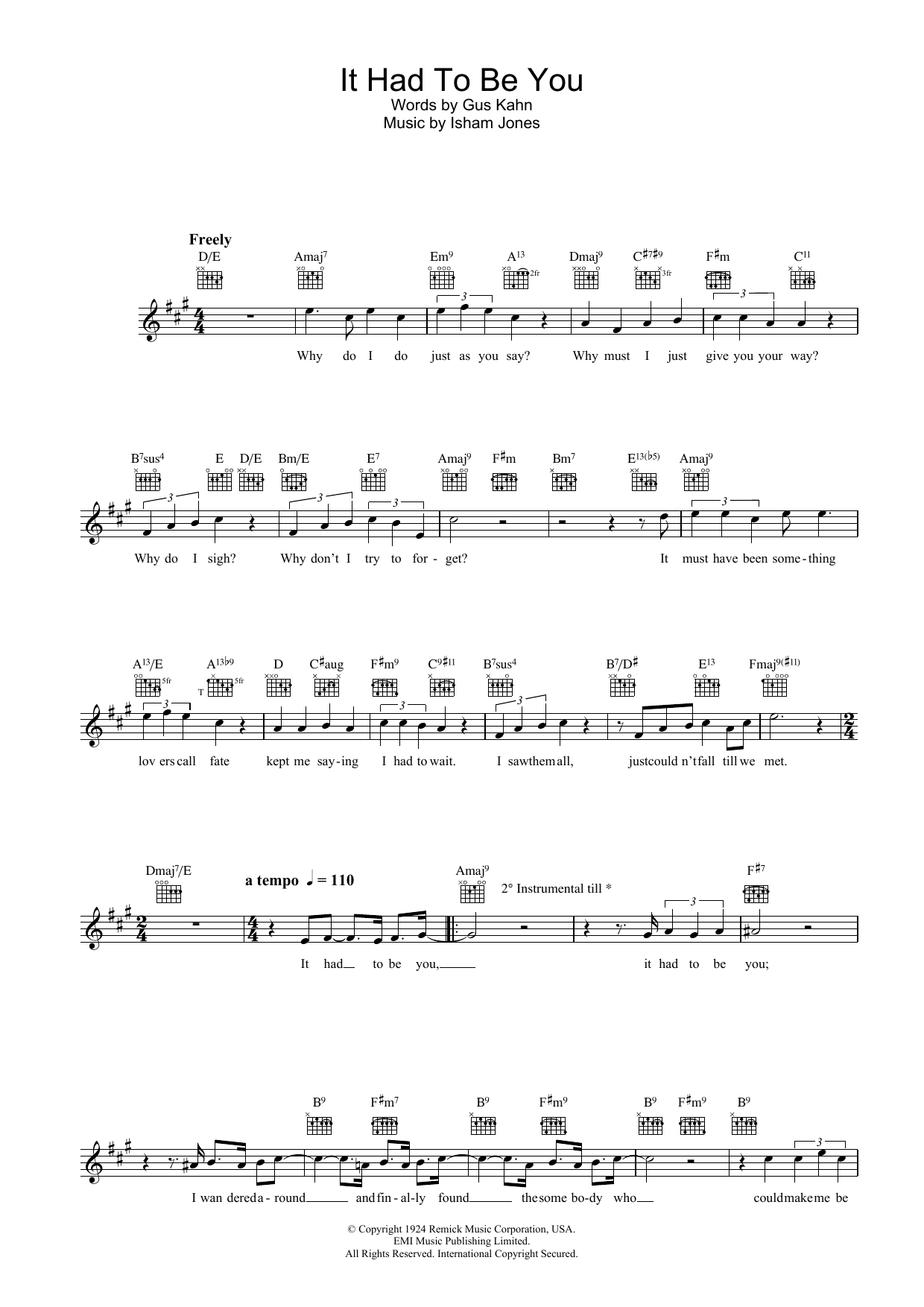Download Rod Stewart It Had To Be You Sheet Music