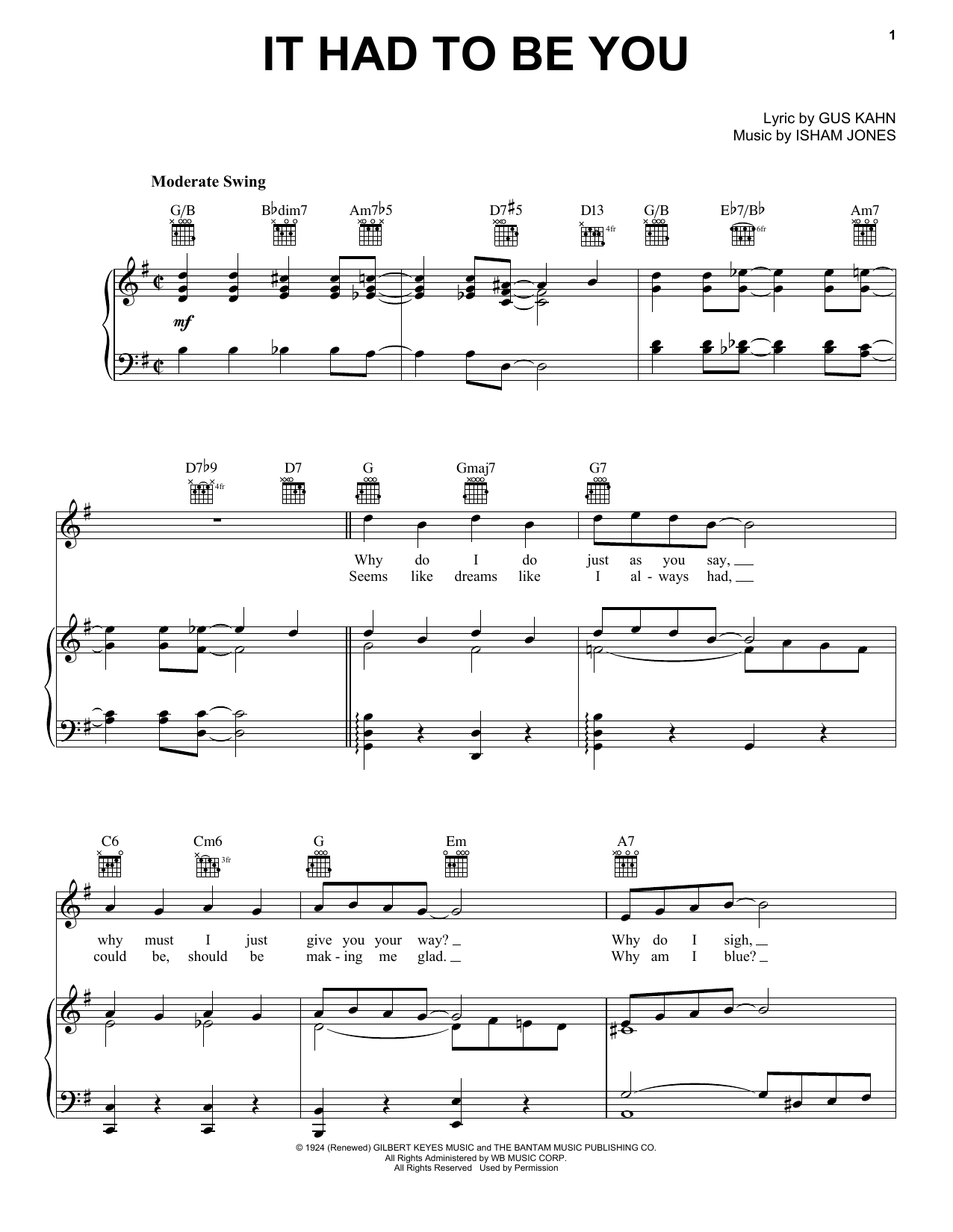 Download Rod Stewart It Had To Be You Sheet Music