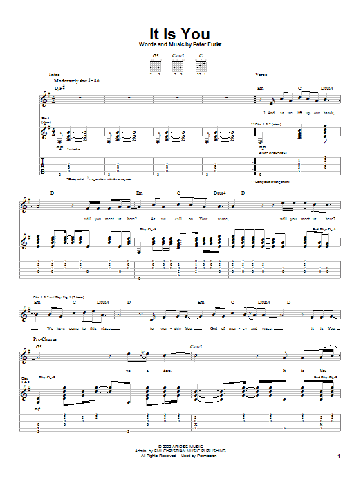 Download Newsboys It Is You Sheet Music