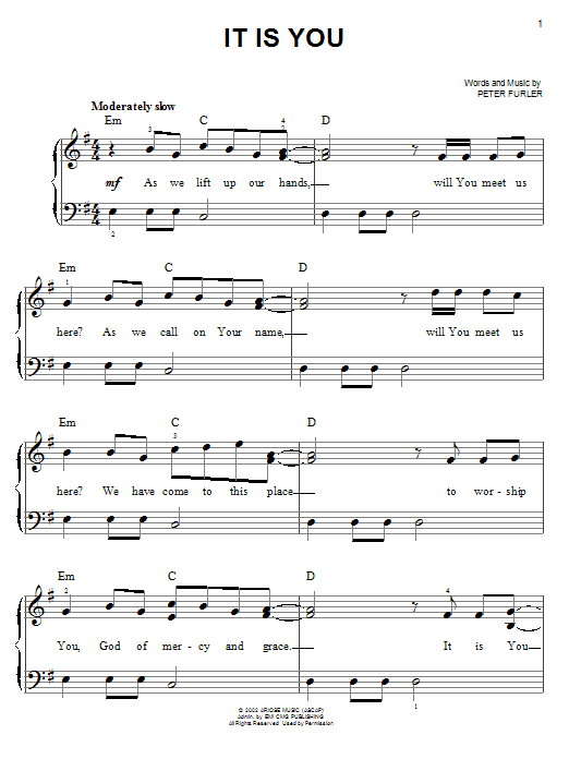 Download Newsboys It Is You Sheet Music