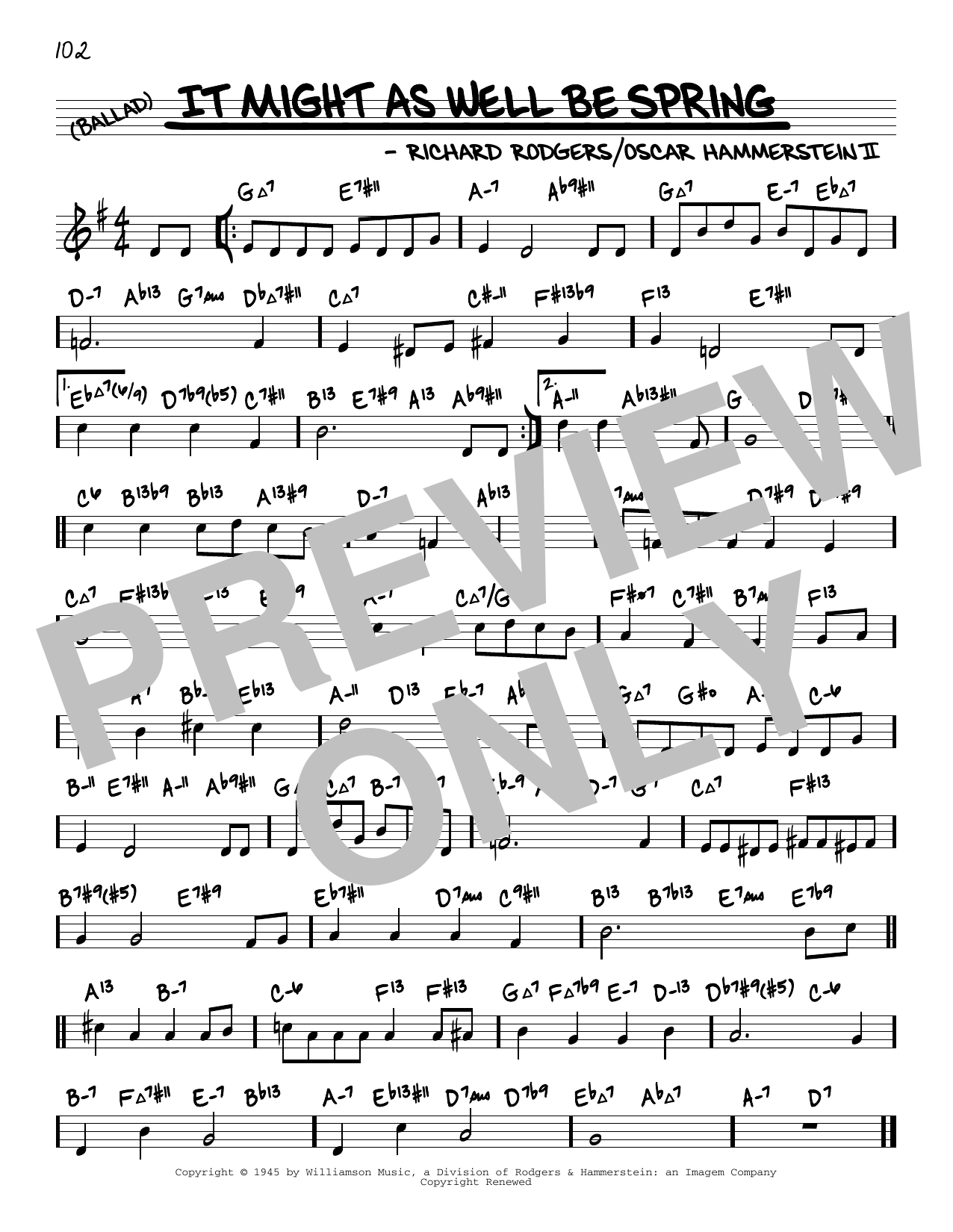 Download Rodgers & Hart It Might As Well Be Spring (arr. David Sheet Music