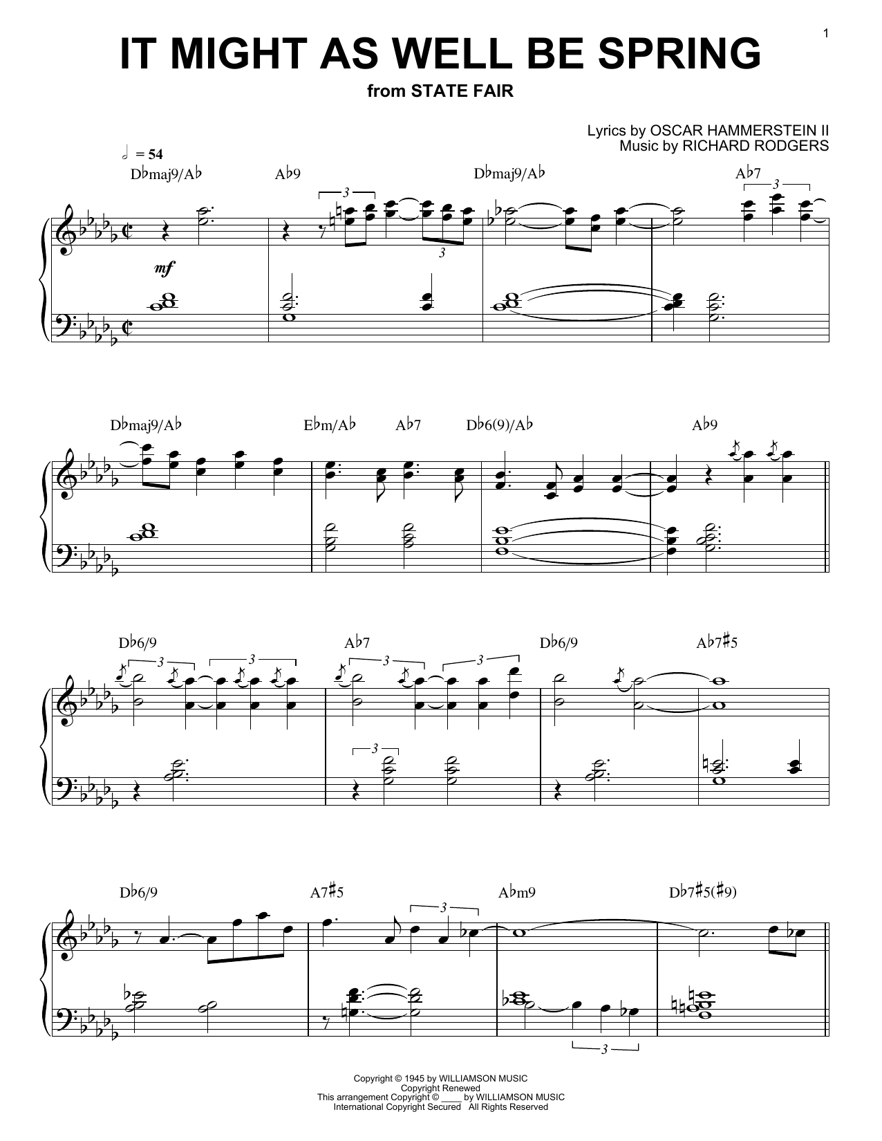 Download Bill Evans It Might As Well Be Spring Sheet Music