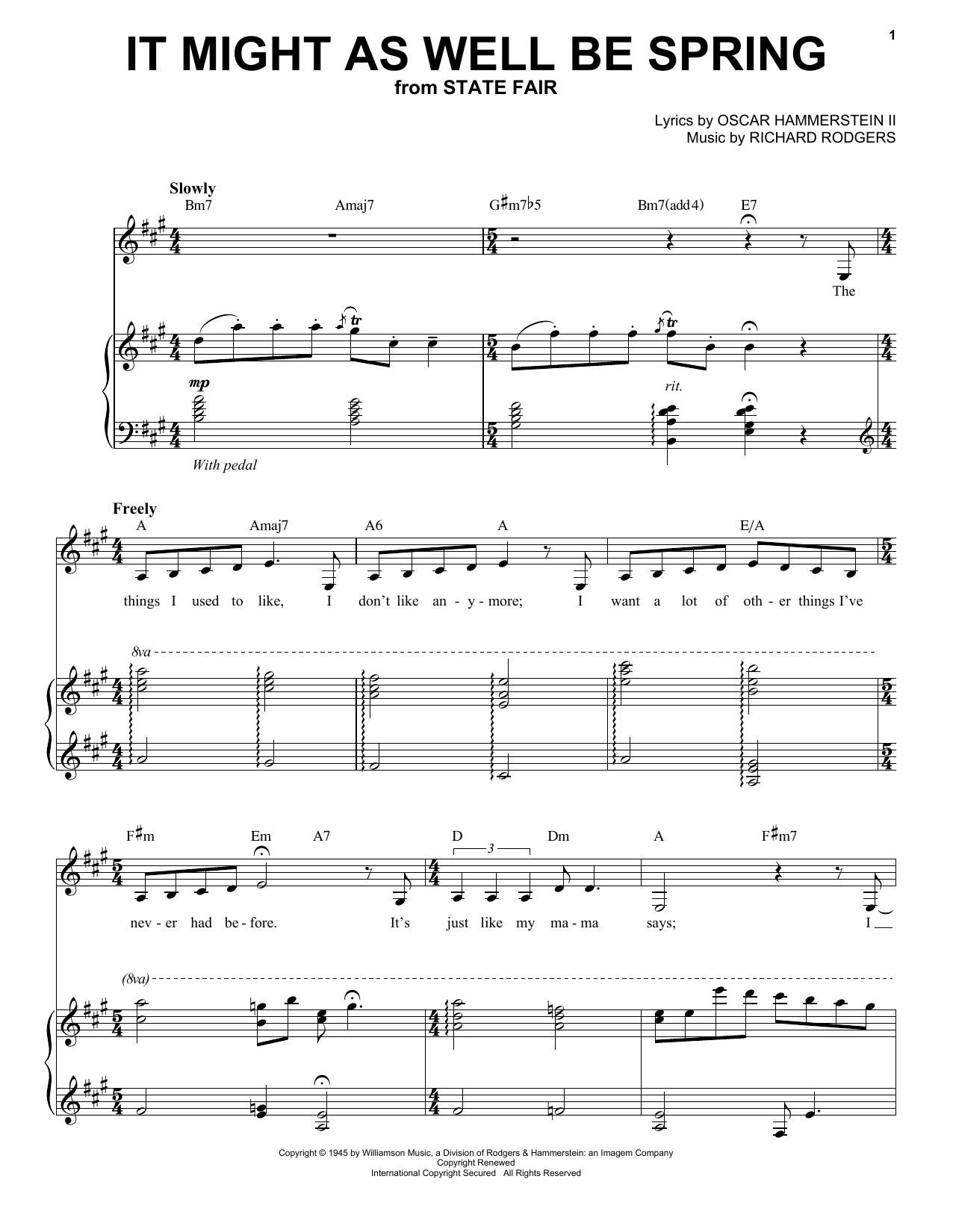 Download Nina Simone It Might As Well Be Spring Sheet Music