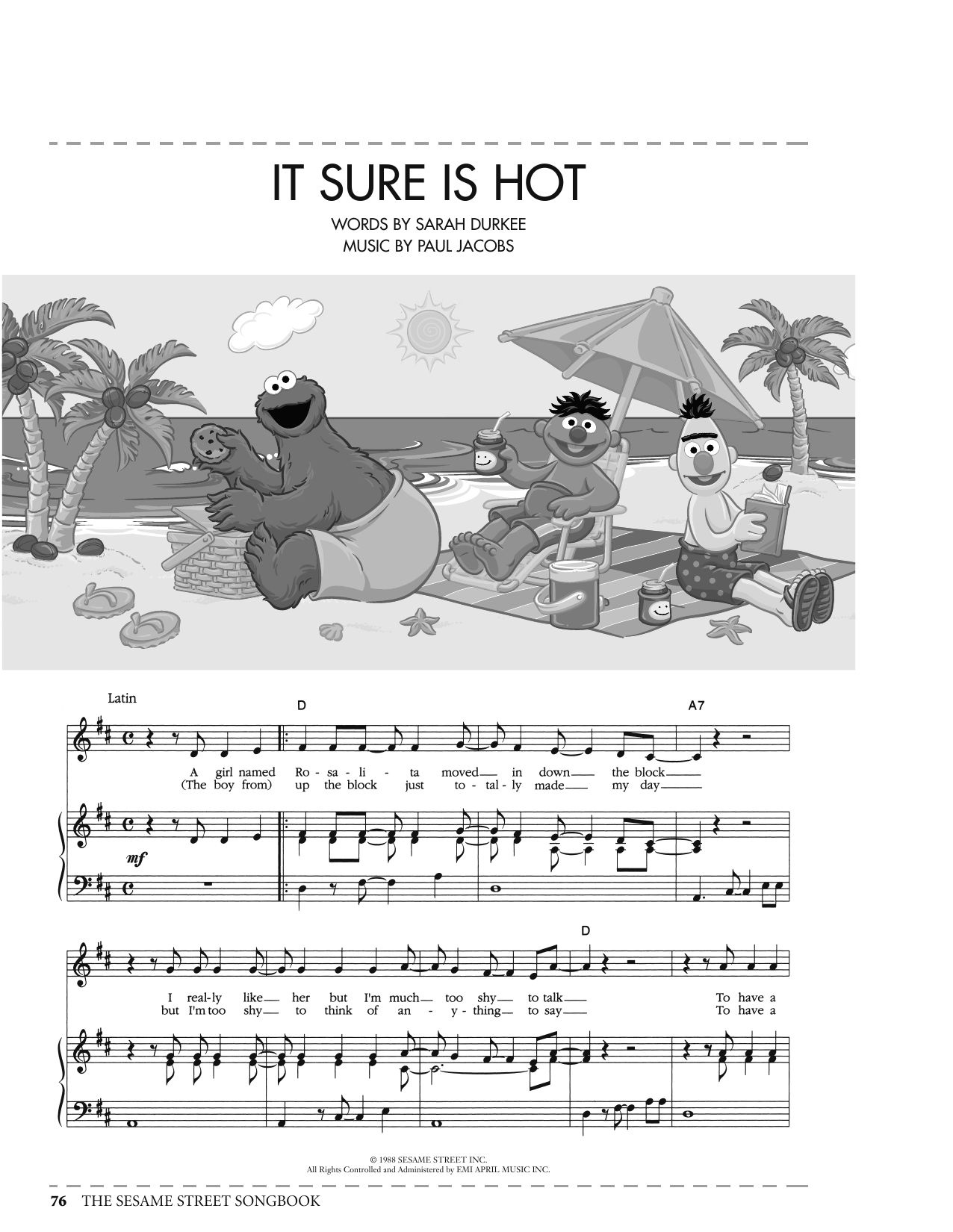 Paul Jacobs It Sure Is Hot (from Sesame Street) sheet music notes printable PDF score