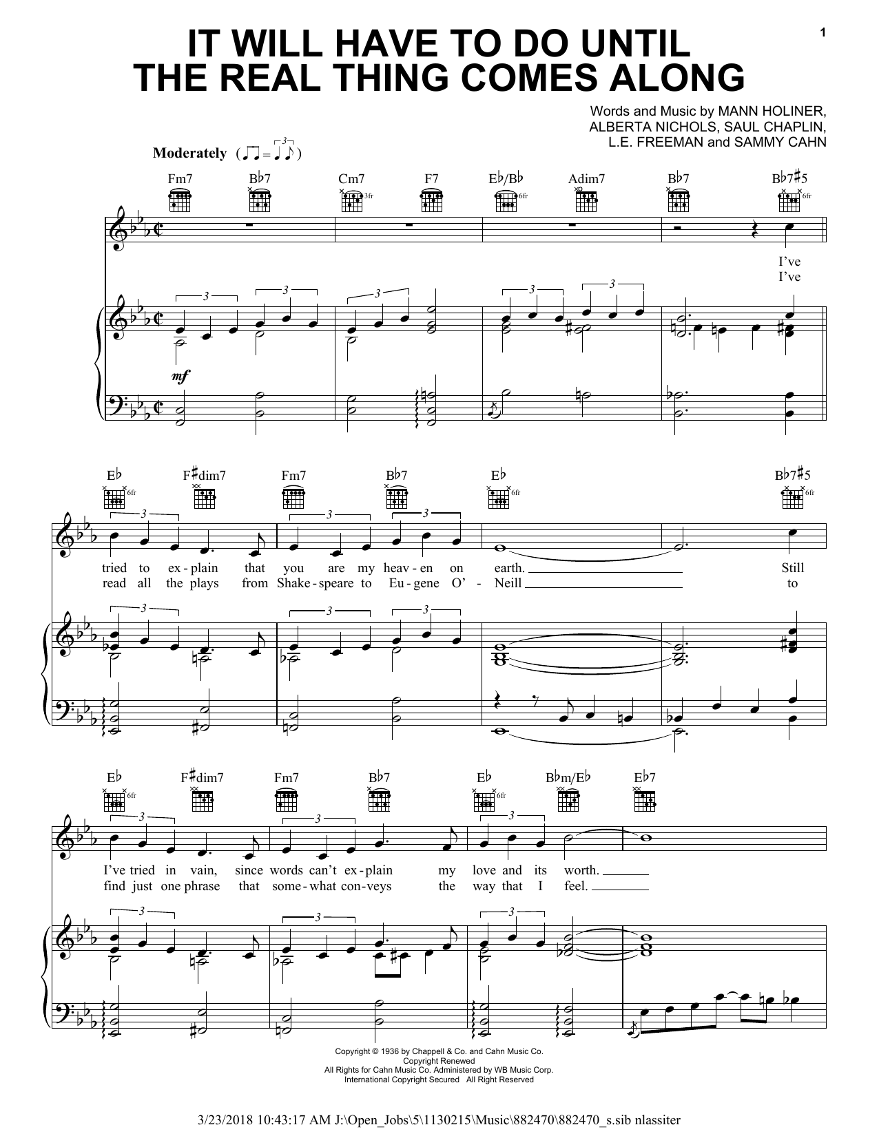 Download Duke Ellington It Will Have To Do Until The Real Thing Sheet Music