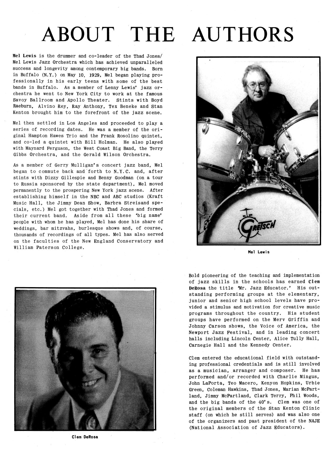 Download Mel Lewis It's Time For The Big Band Drummer Sheet Music