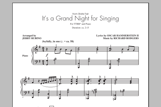 Download Rodgers & Hammerstein It's A Grand Night For Singing (arr. Je Sheet Music