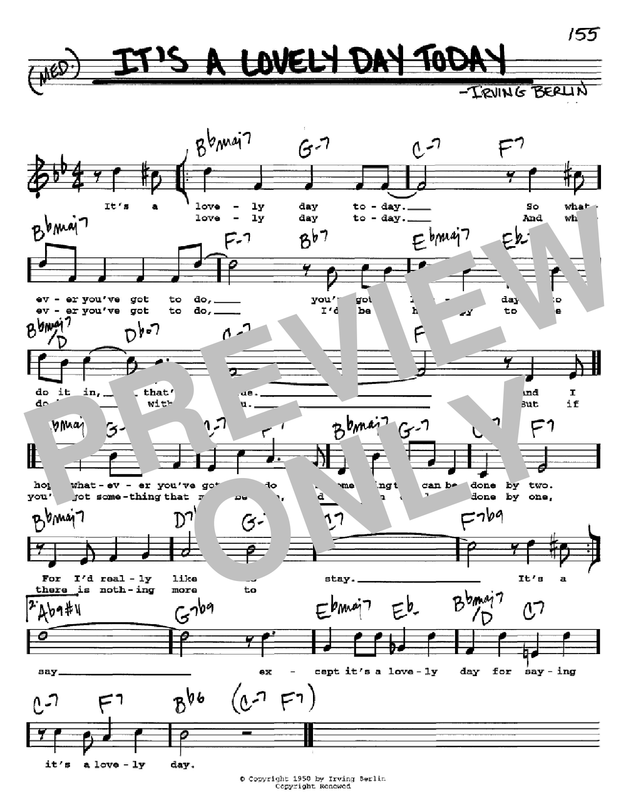 Download Irving Berlin It's A Lovely Day Today Sheet Music