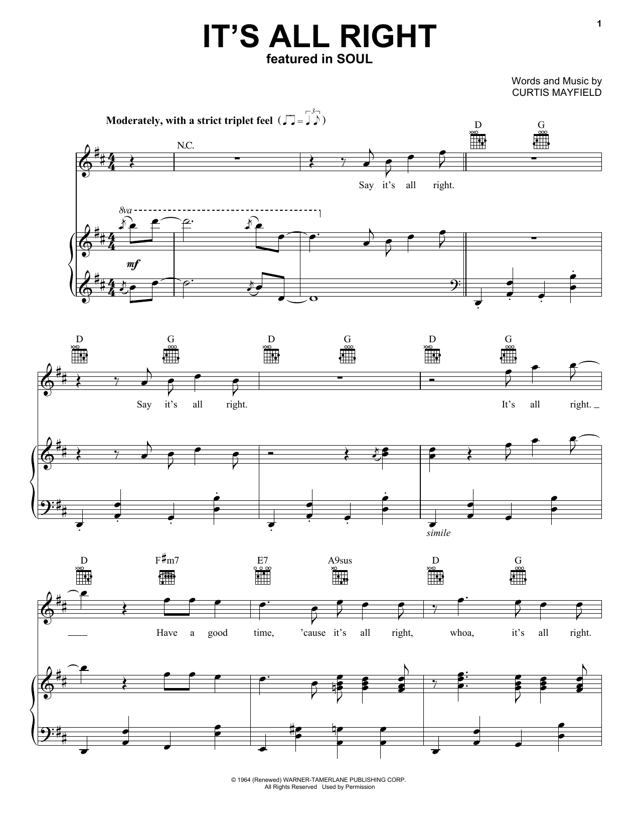 Download Jon Batiste It's All Right (from Soul) Sheet Music