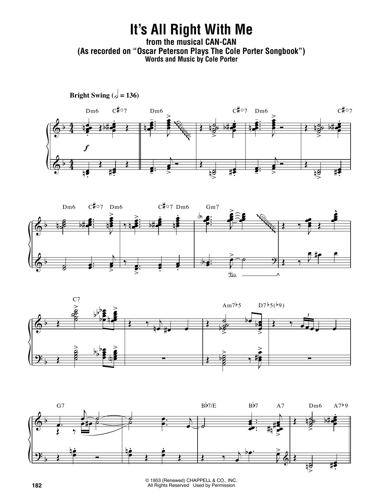 Download Oscar Peterson It's All Right With Me Sheet Music