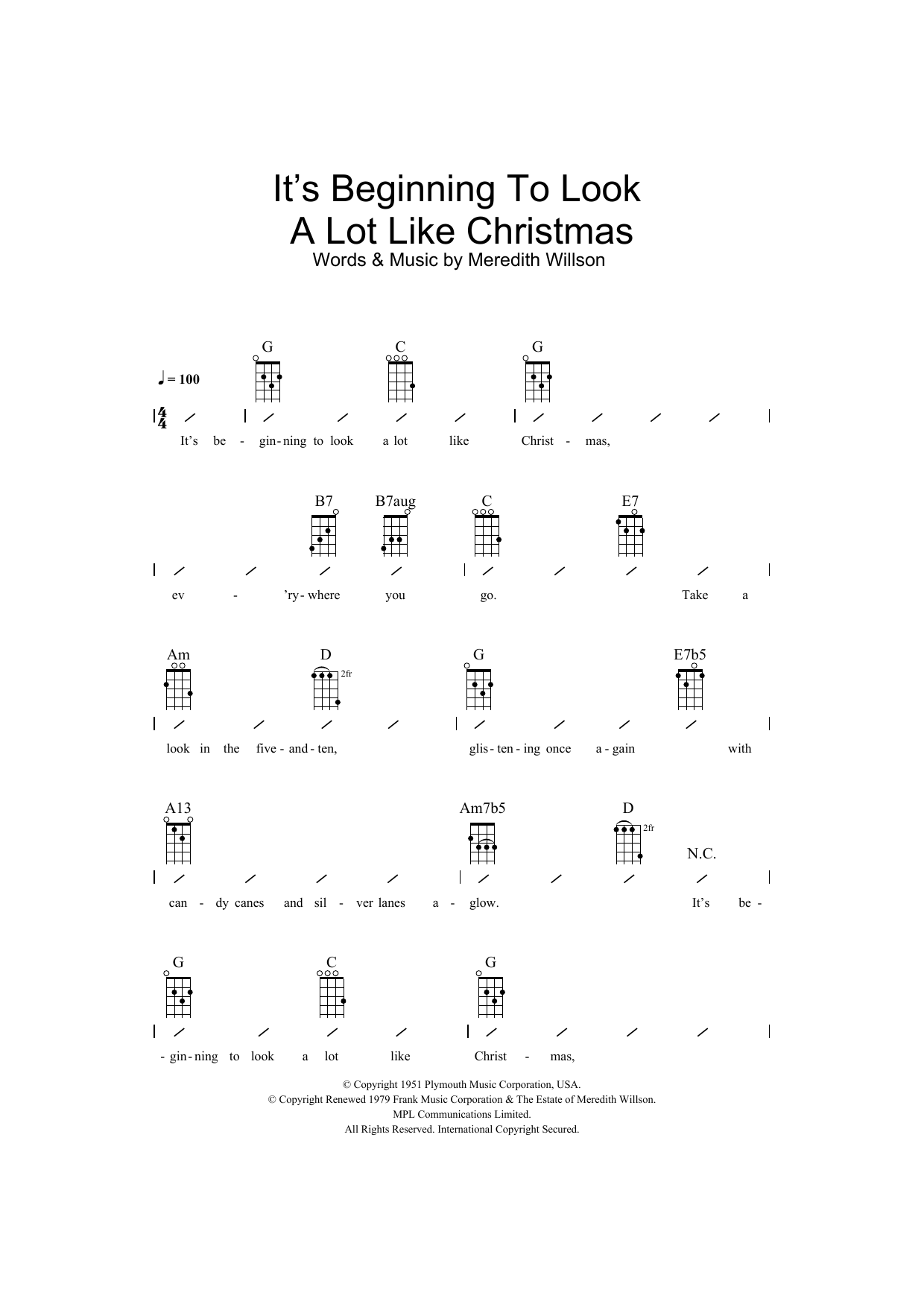 Download Perry Como It's Beginning To Look A Lot Like Chris Sheet Music