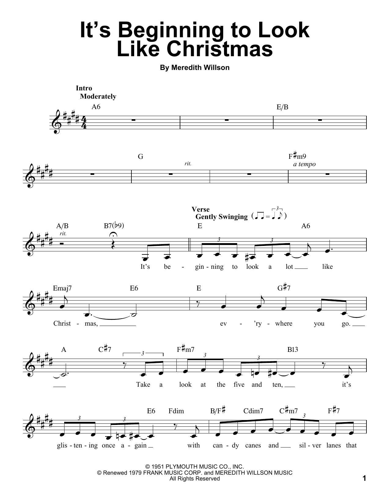 Download Michael Bublé It's Beginning To Look Like Christmas Sheet Music
