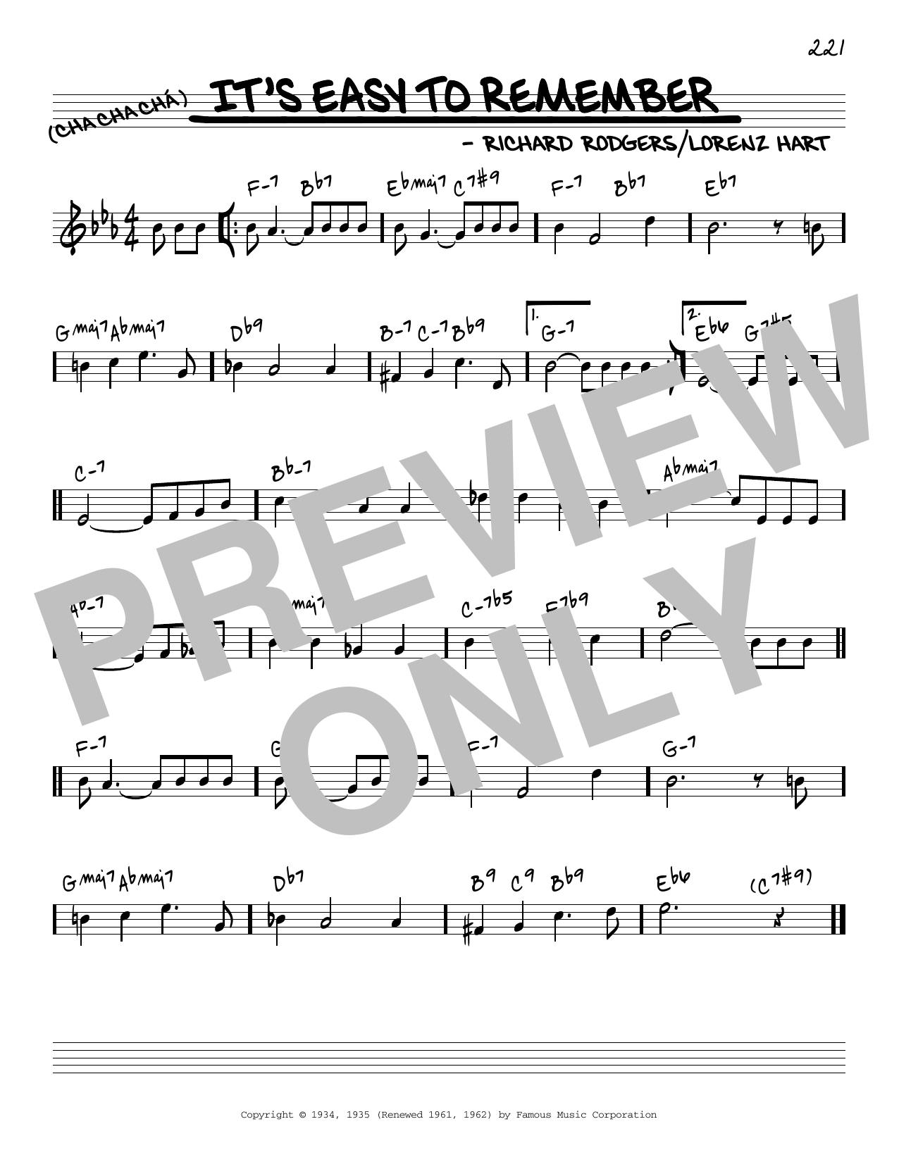 Download Rodgers & Hart It's Easy To Remember [Reharmonized ver Sheet Music