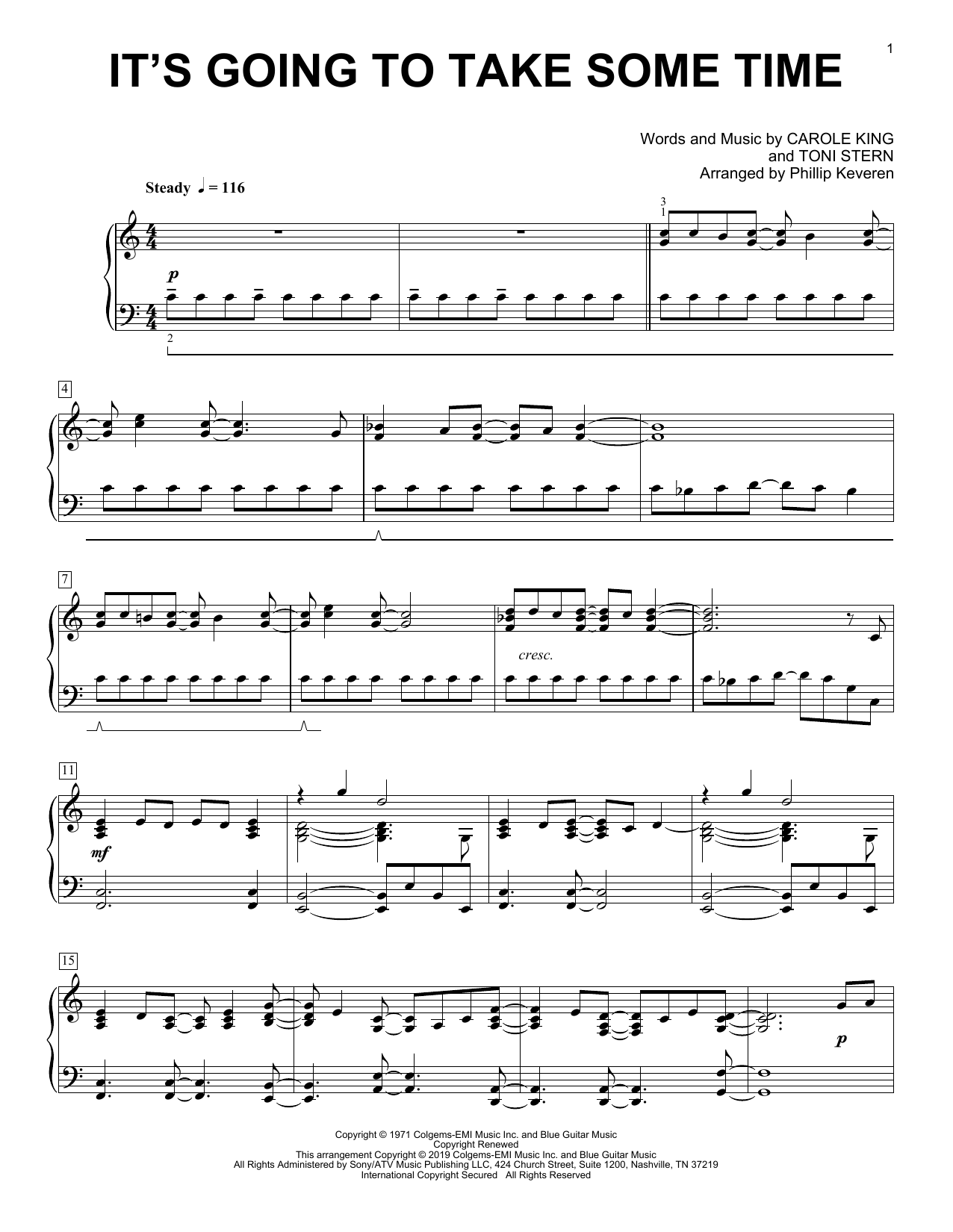 Download Carpenters It's Going To Take Some Time (arr. Phil Sheet Music