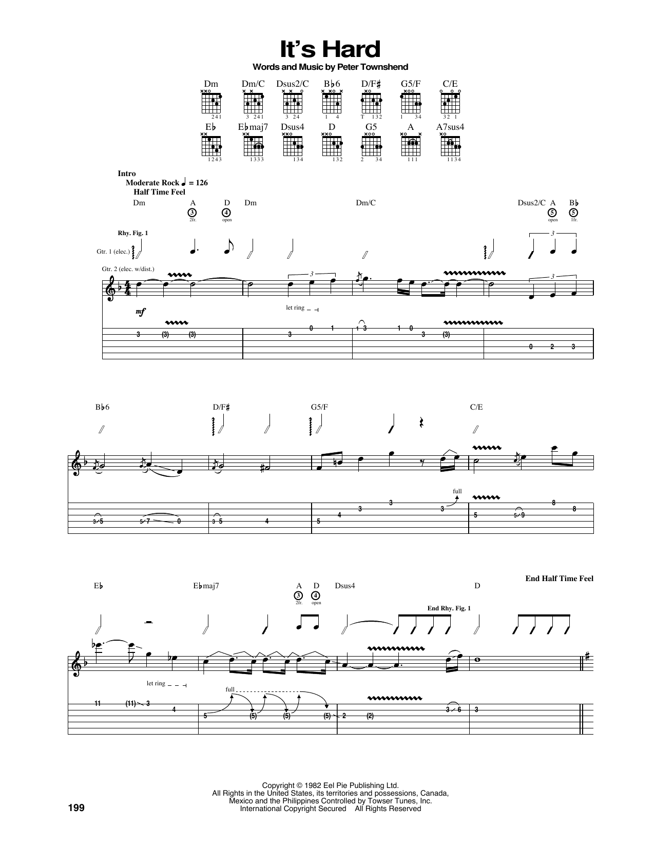 Download The Who It's Hard Sheet Music