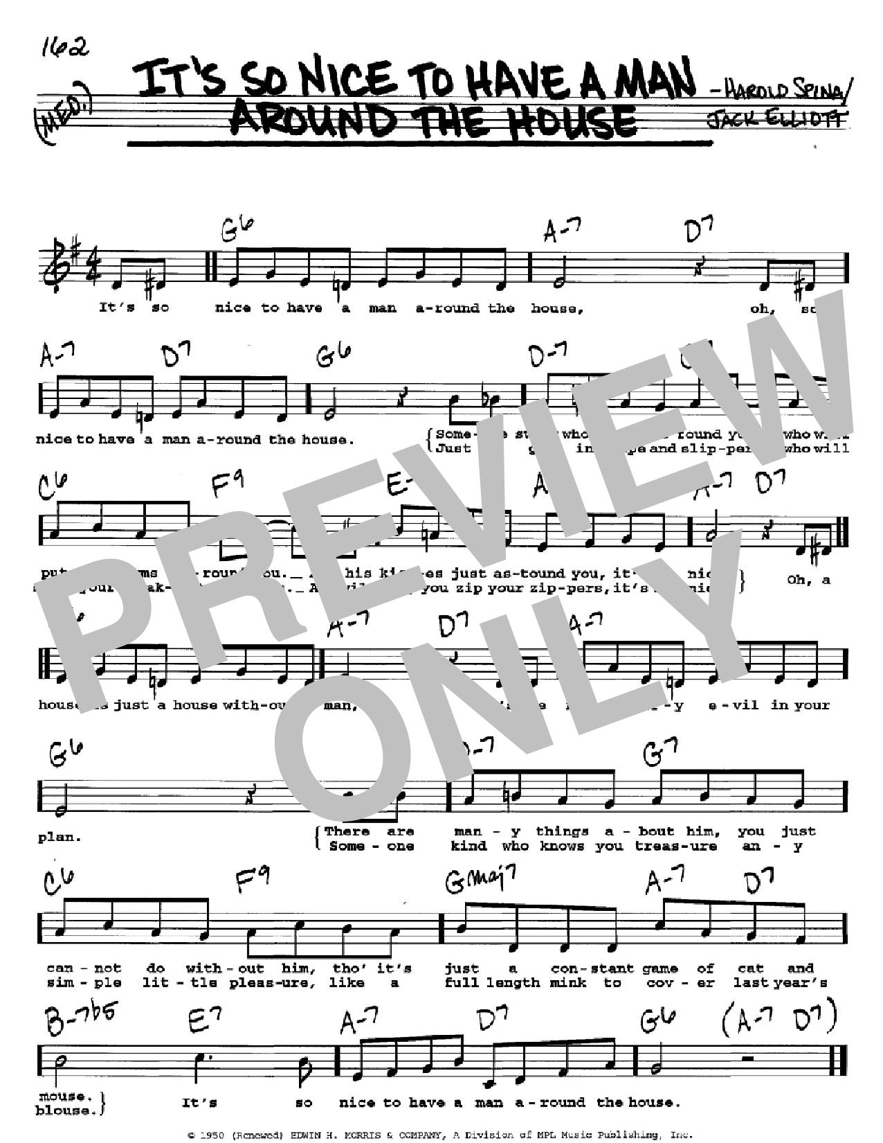 Download Harold Spina It's So Nice To Have A Man Around The H Sheet Music