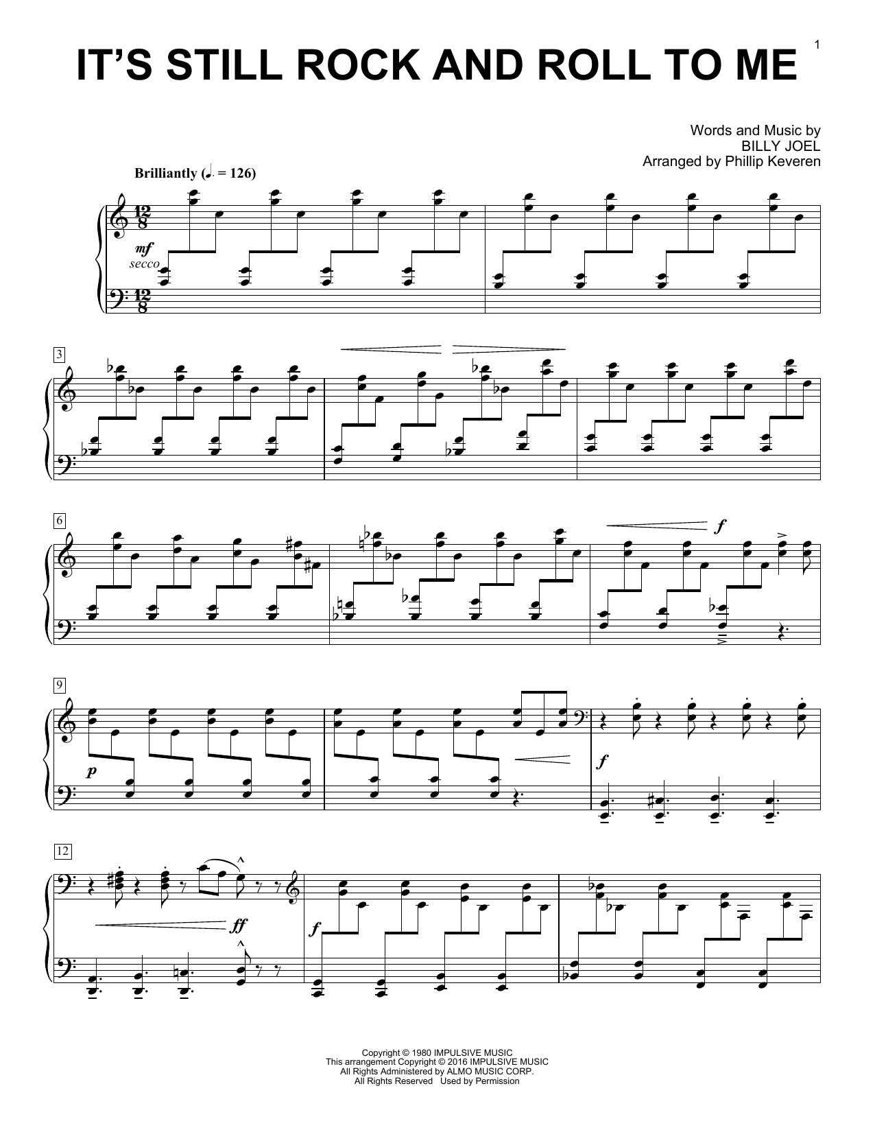 Download Billy Joel It's Still Rock And Roll To Me [Classic Sheet Music