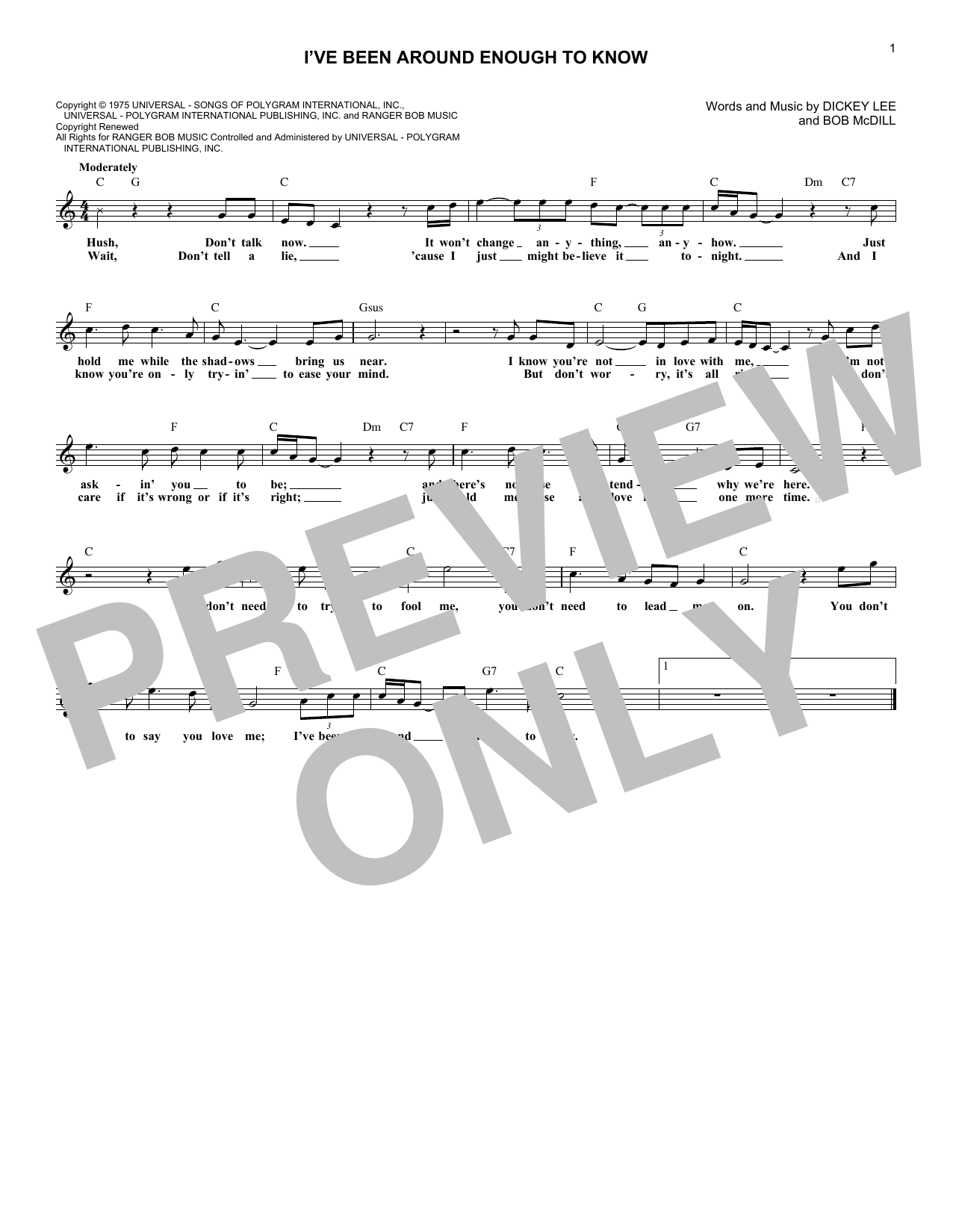 Download John Schneider I've Been Around Enough To Know Sheet Music