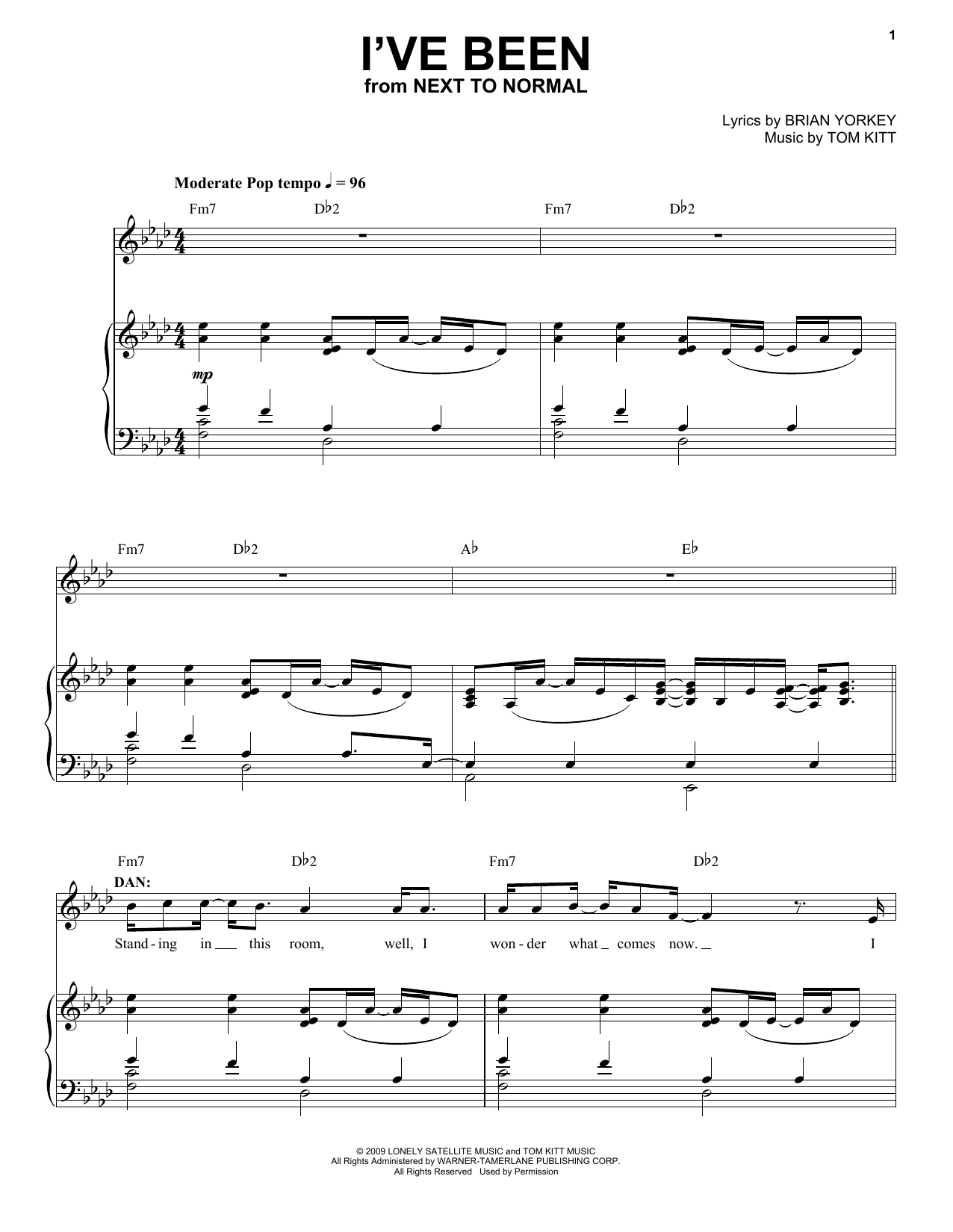 Download Alice Ripley I've Been (from Next to Normal) Sheet Music