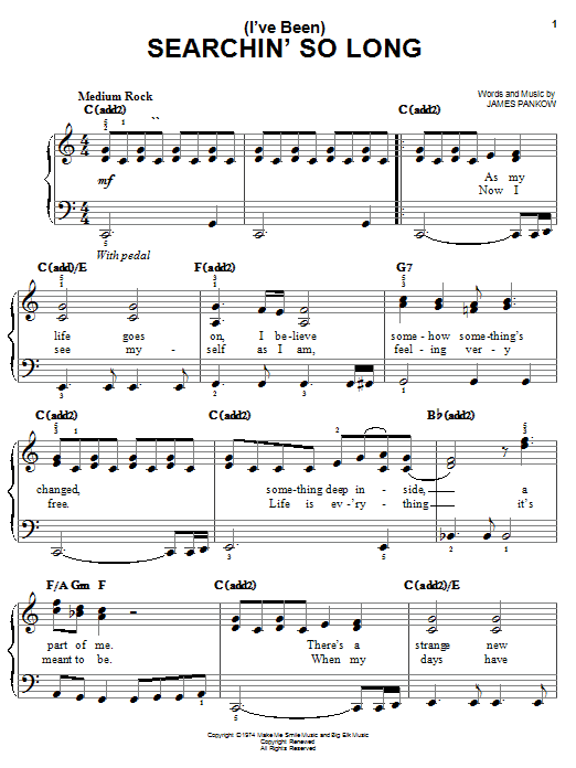 Download Chicago (I've Been) Searchin' So Long Sheet Music