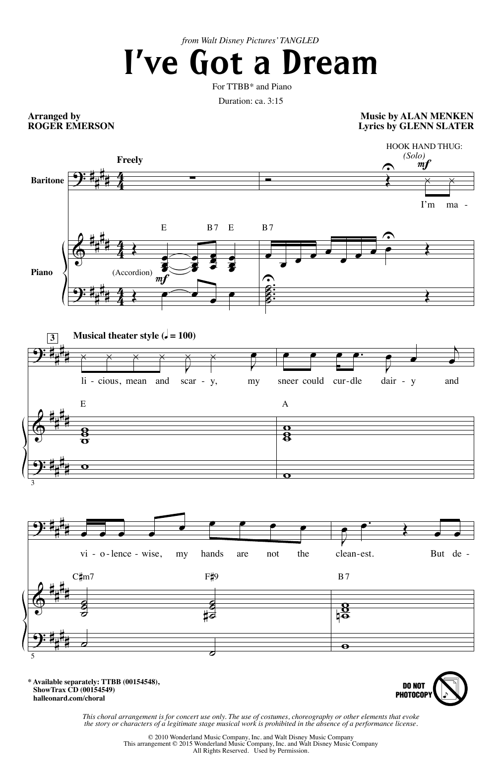 Download Alan Menken I've Got A Dream (from Disney's Tangled Sheet Music