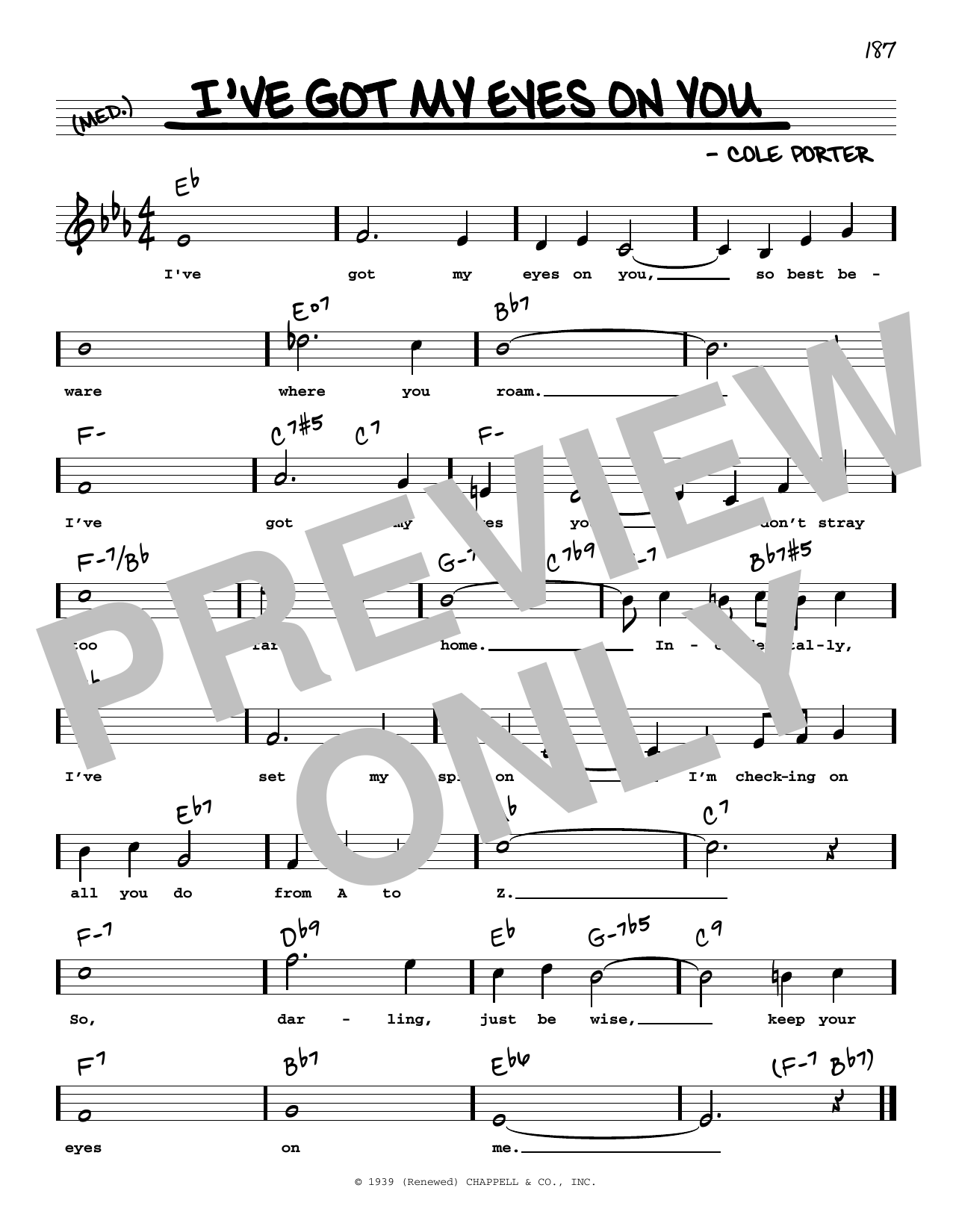 Download Cole Porter I've Got My Eyes On You (High Voice) Sheet Music