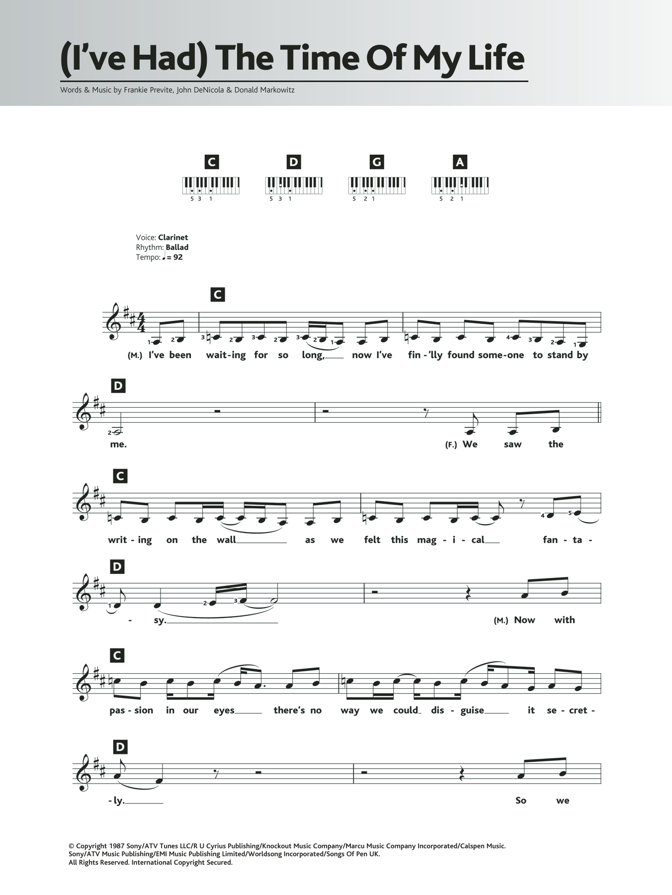 Download Bill Medley and Jennifer Warnes (I've Had) The Time Of My Life Sheet Music