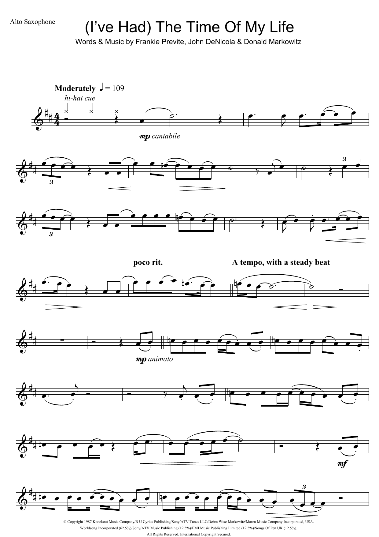 Download Bill Medley and Jennifer Warnes (I've Had) The Time Of My Life Sheet Music