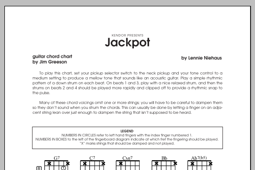 Download Lennie Niehaus Jackpot - Guitar/ Rhythm Sheet Music