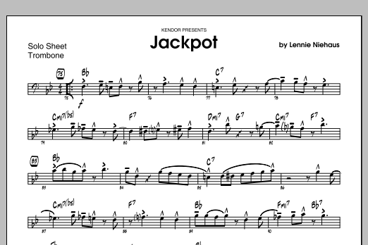 Download Lennie Niehaus Jackpot - Solo Sheet - Trombone Sheet Music