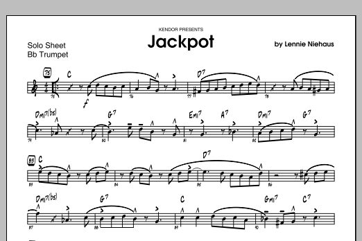 Download Lennie Niehaus Jackpot - Solo Sheet - Trumpet Sheet Music