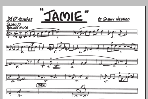 Download Sammy Nestico Jamie - 1st Bb Trumpet Sheet Music