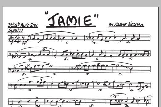 Download Sammy Nestico Jamie - 3rd Eb Alto Saxophone Sheet Music