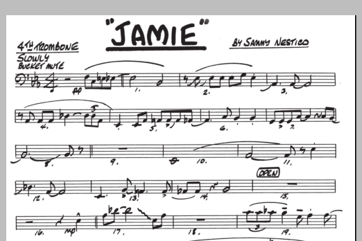Download Sammy Nestico Jamie - 4th Trombone Sheet Music