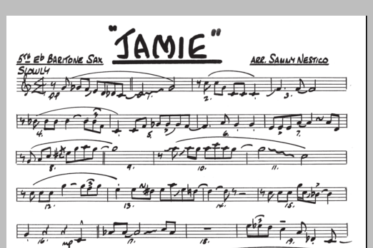 Download Sammy Nestico Jamie - Eb Baritone Sax Sheet Music