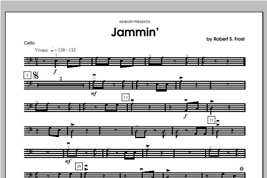 Download Frost Jammin' - Cello Sheet Music
