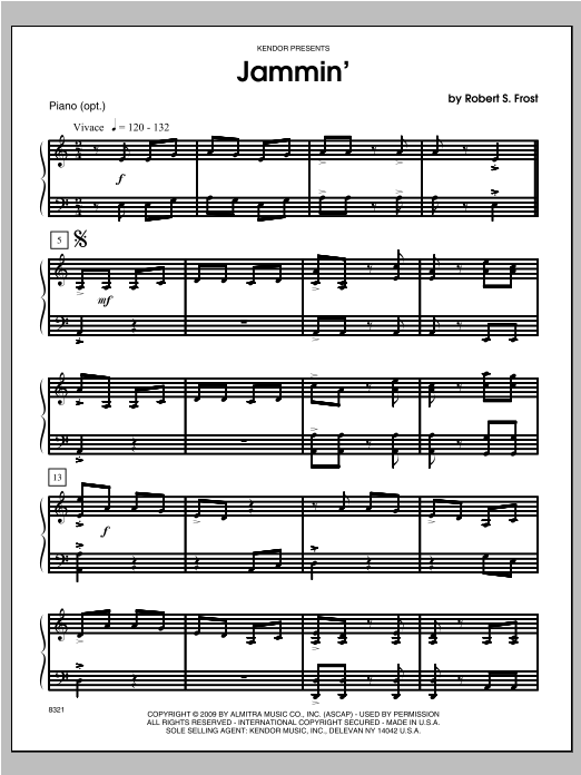 Download Frost Jammin' - Piano Sheet Music