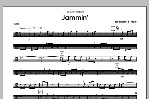 Download Frost Jammin' - Viola Sheet Music