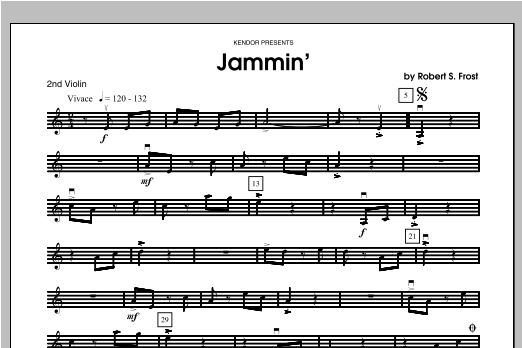 Download Frost Jammin' - Violin 2 Sheet Music