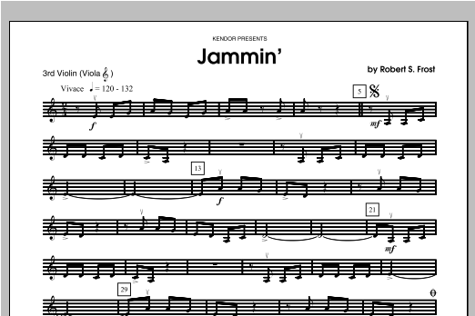 Download Frost Jammin' - Violin 3 Sheet Music