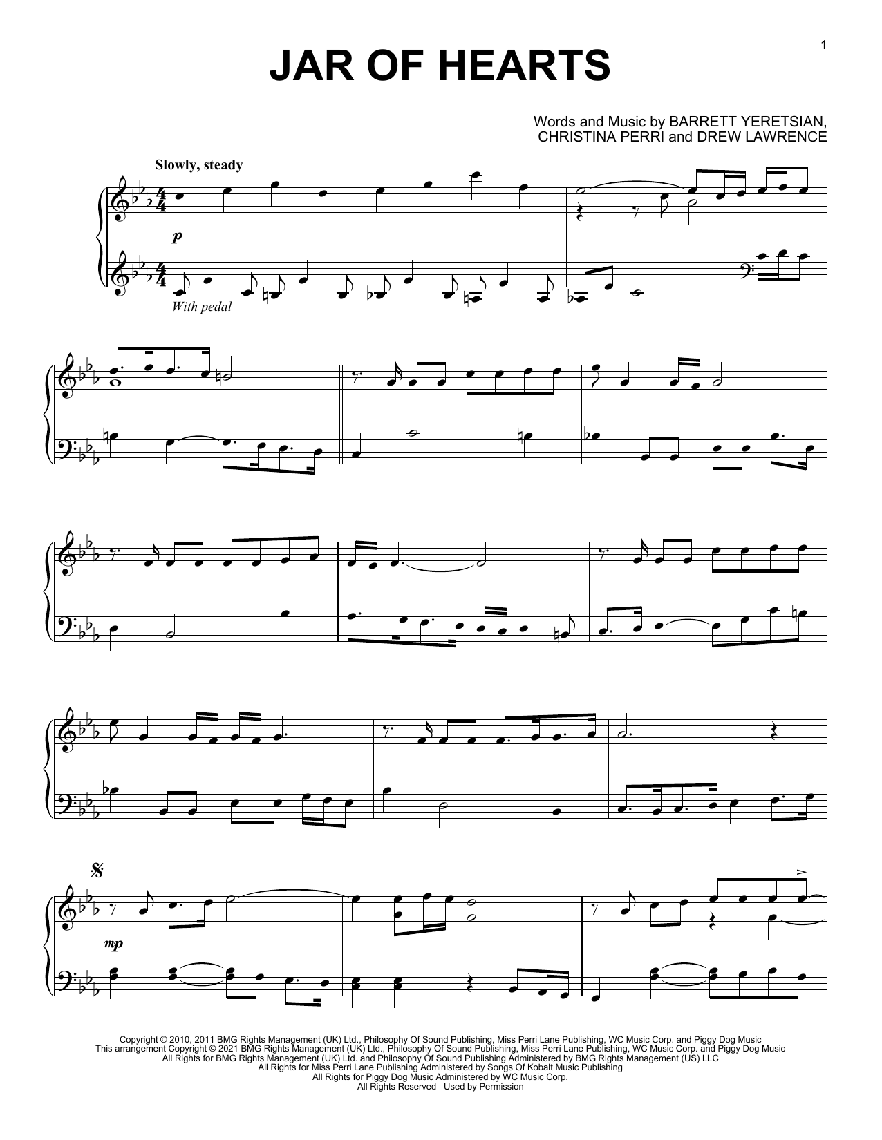 Download Christina Perri Jar Of Hearts [Classical version] Sheet Music