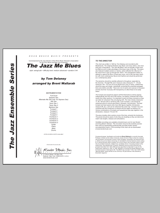 Download Wallarab Jazz Me Blues, The - Conductor Score (F Sheet Music