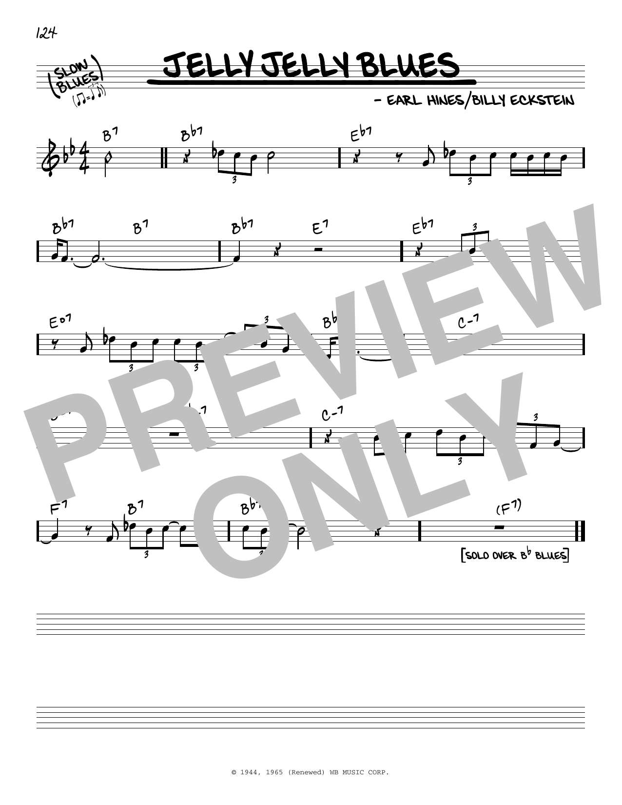 Download Earl Hines Jelly Jelly Blues Sheet Music