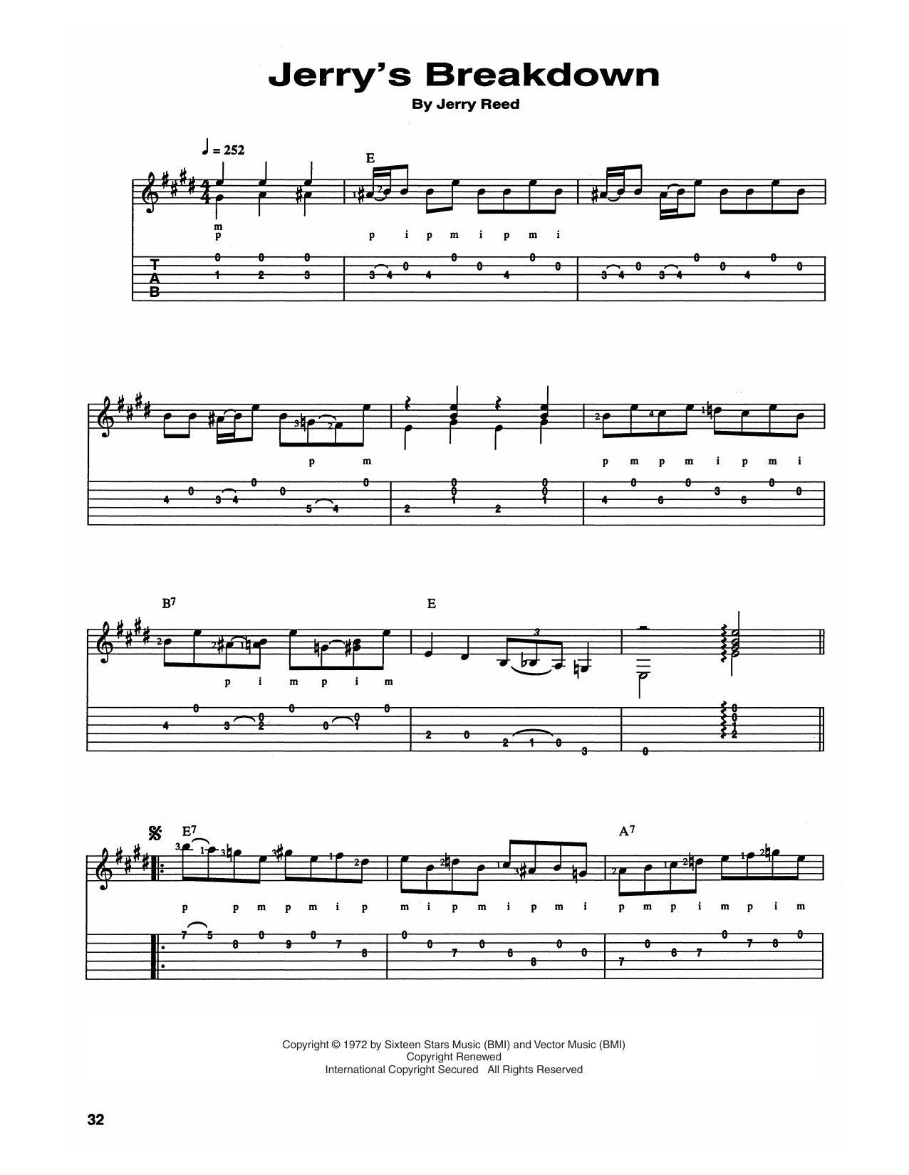 Download Chet Atkins and Jerry Reed Jerry's Breakdown Sheet Music