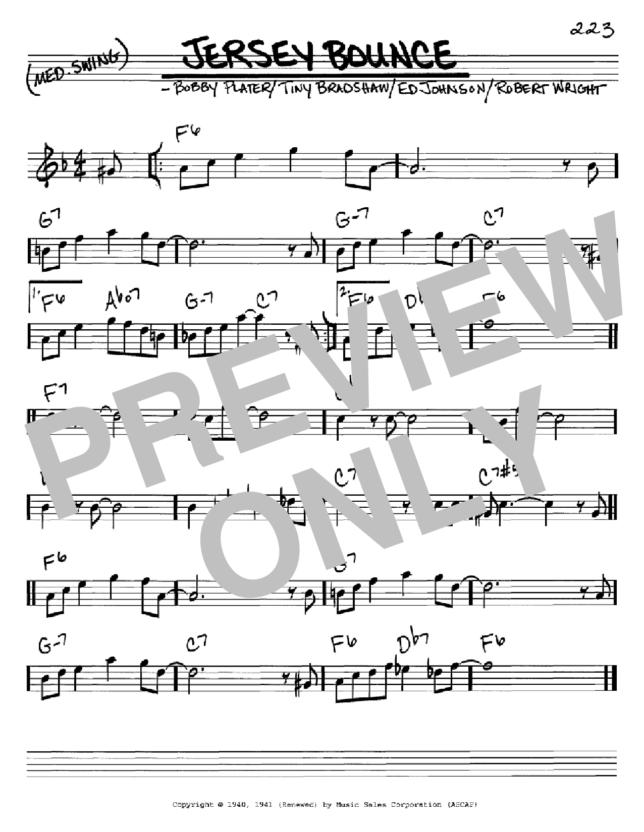 Download Benny Goodman Jersey Bounce Sheet Music