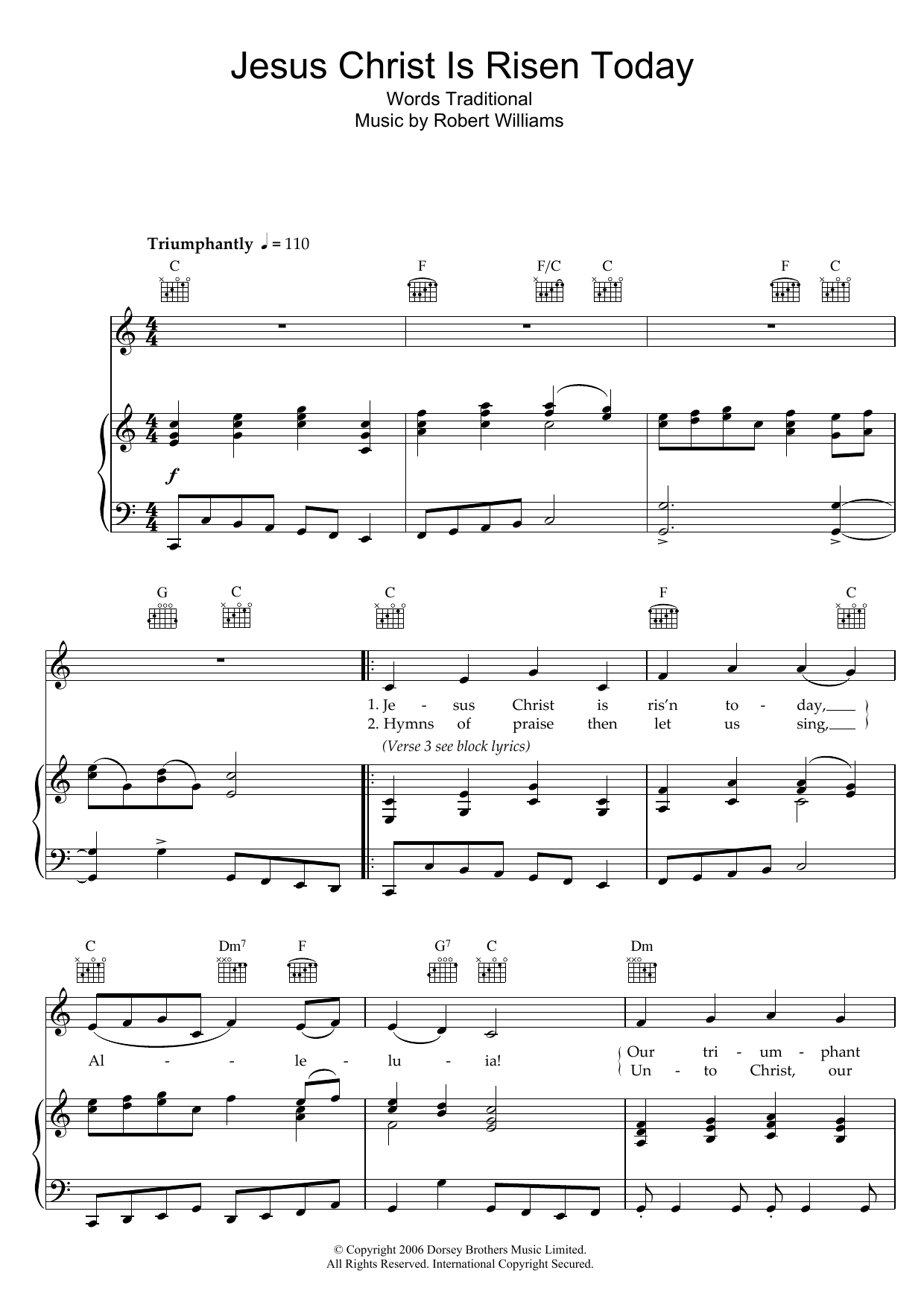 Download Traditional Jesus Christ Is Risen Today Sheet Music