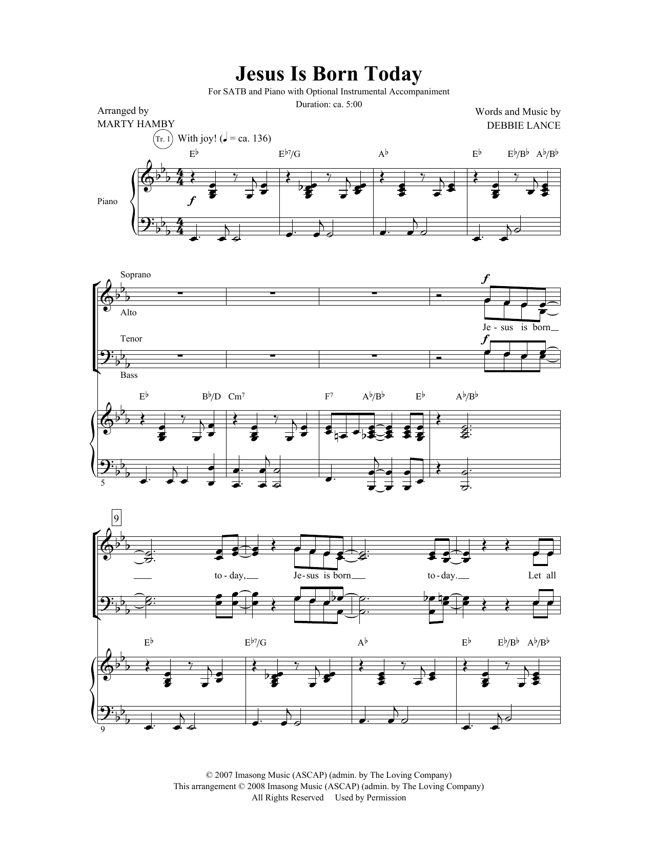 Download Debbie Lance Jesus Is Born Today (arr. Marty Hamby) Sheet Music